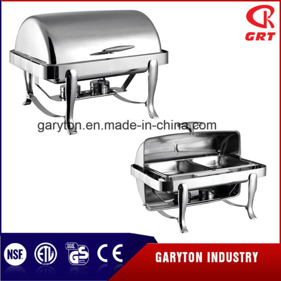 Plato de chorro de acero inoxidable (GRT-6801-1) para mantener la comida caliente