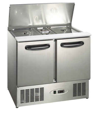 Mesa de ensalada de equipos de refrigeración para alimentos refrigerados (GRT-PS912)