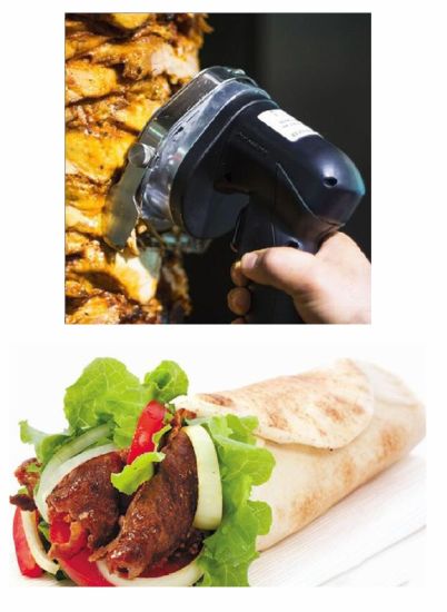 GRT- KS100N Electric Shawarma Slicker Cuchillo de Kebab inalámbrico Cortador Gryro para Shawarma
